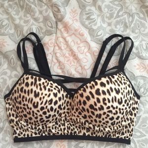 Pink vs cheetah bralette